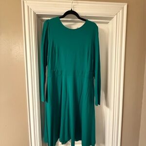 Boden Teal Long Sleeve Dress 16/18